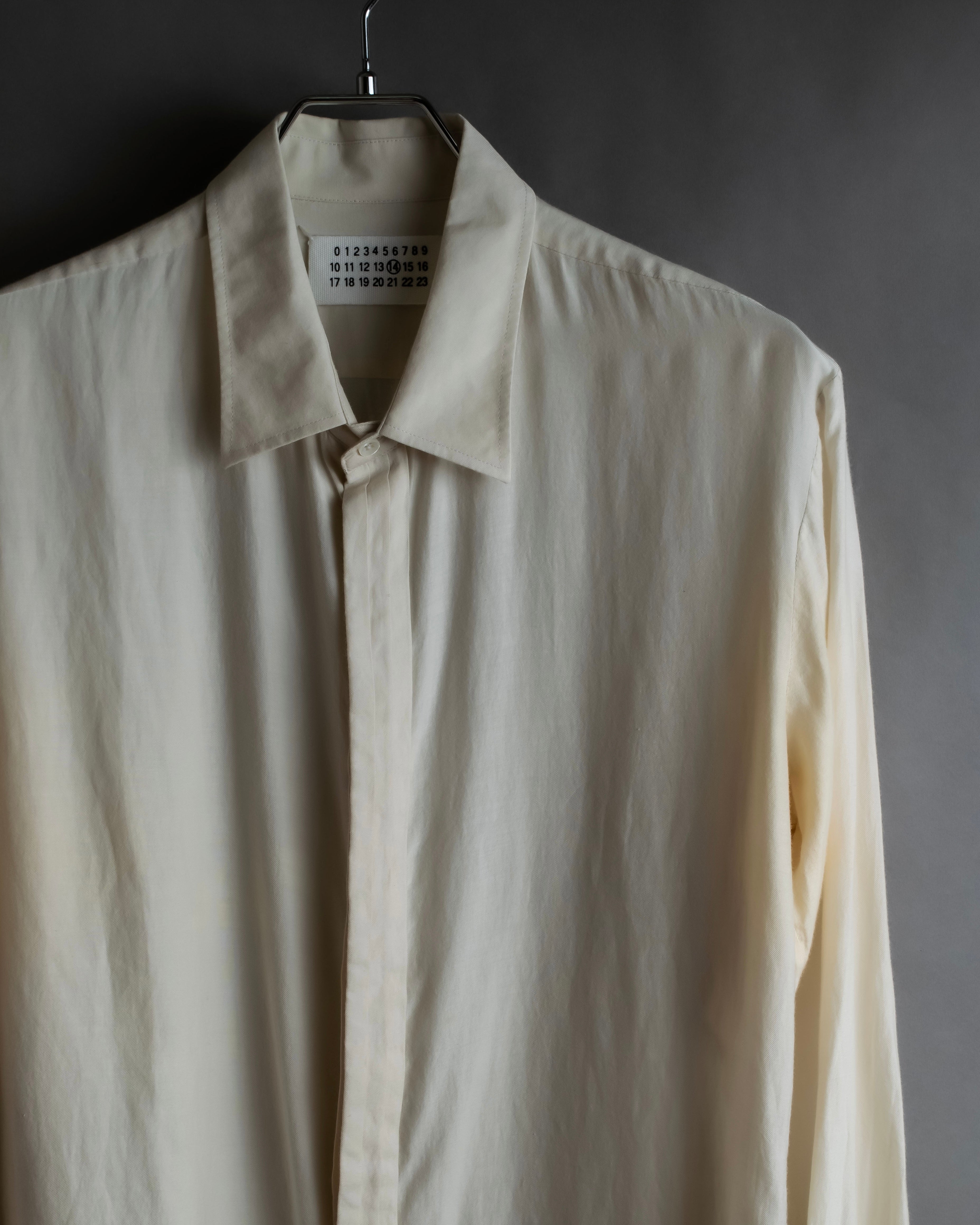 "Maison Martin Margiela" 2010SS triple layer folded fly front shirt