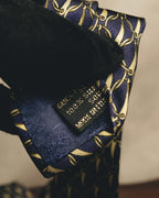 "GUCCI" 80's Nautical patterned silk necktie