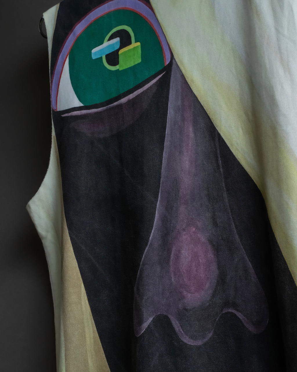 "RAF SIMONS" 13SS Surrealist face print sleeveless top