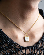 "CELINE" Logo pendant necklace