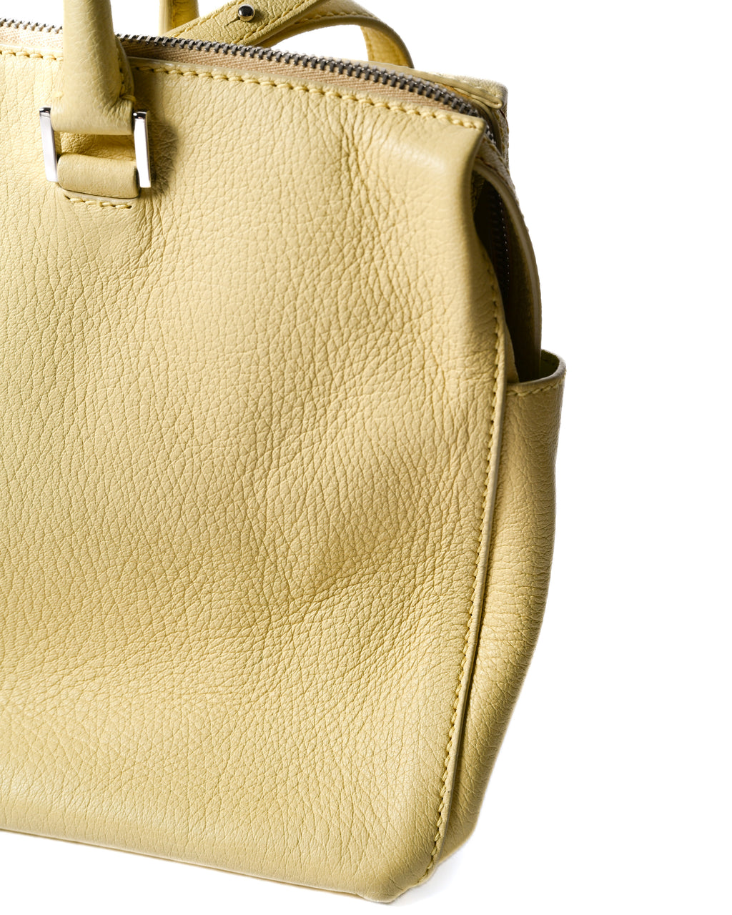 JIL SANDER/ Minimal Designed 2 Way Boston Bag Pastel Yellow