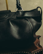 “Salvatore Ferragamo” 00’s-10’s Gancini pebbled leather handbag