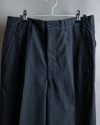 "COMME des GARCONS
HOMME" Notch lapel tailored jacket & wide tapered slacks charcoal gray set up