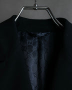 "GUCCI" 90's Beautiful draping fly-front tailored jacket