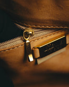 "LOEWE" 80's-90's Classic ostrich leather top handle handbag