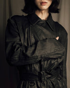 "JEAN PAUL GAULTIER" Firm finish double-zip belted mid-length coat