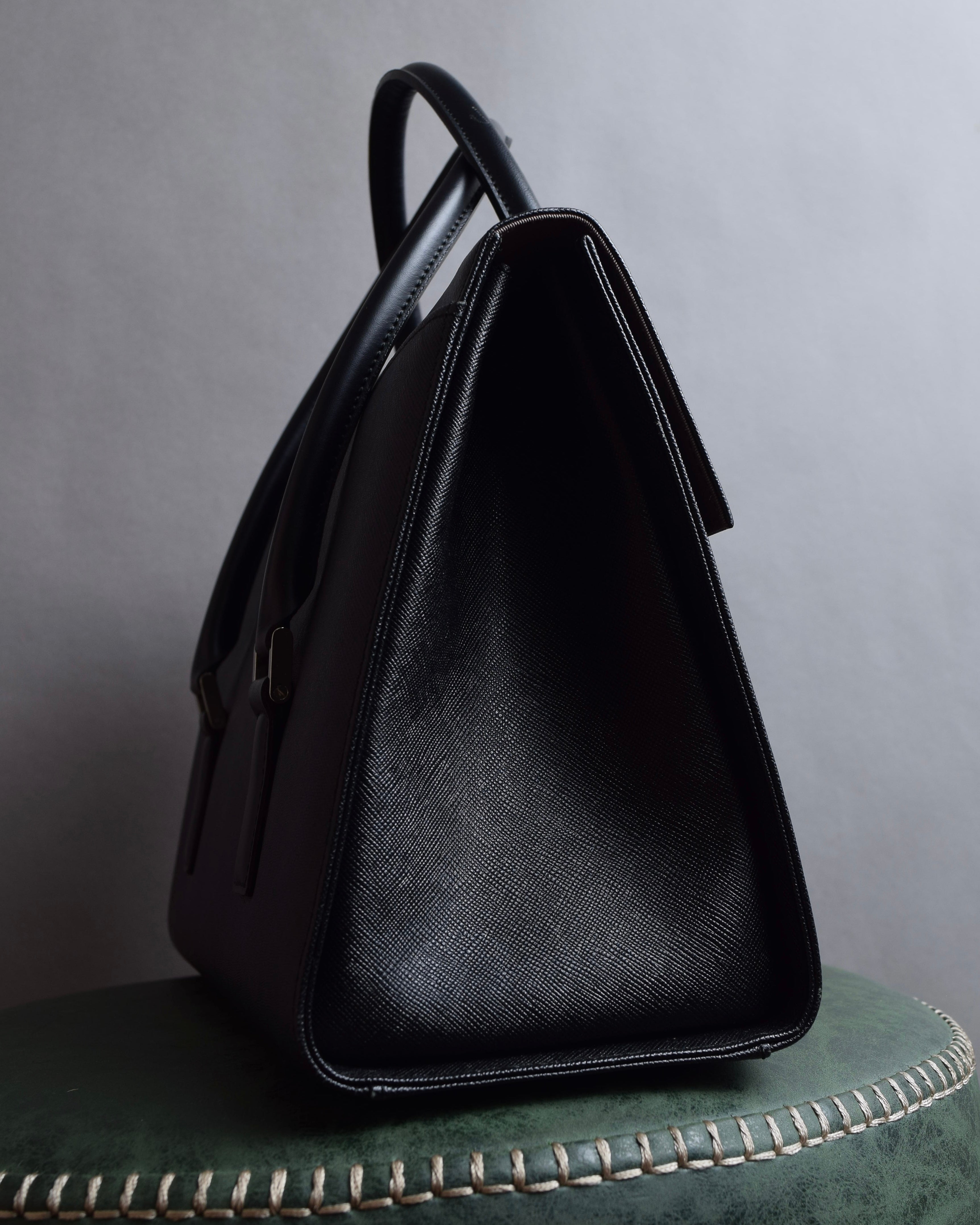 "BURBERRY" Saffiano leather mini boston bag