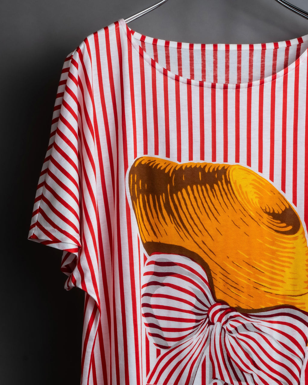 "Christian Dior" Stripe pattern front print tunic