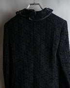 "JEAN-LOUIS SCHERRER" Lace frill design ribbon attached jacket