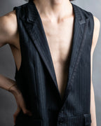 "DOLCE & GABBANA" Pattern switching peak lapel gilet