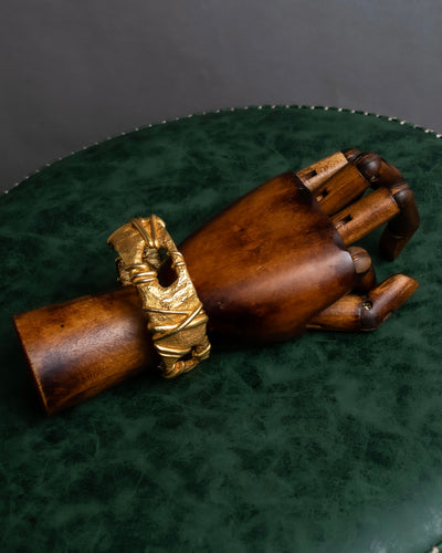 "Christian Lacroix" Sculptural detail gold bracelet