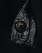 "DOLCE & GABBANA" 00’s resin coated patch detail belted coat