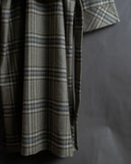 "PIERRE BALMAIN" Glen check belted gown coat