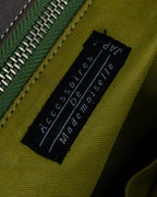 "Mademoiselle Accessories"
 Silver parts design leather one handle bag