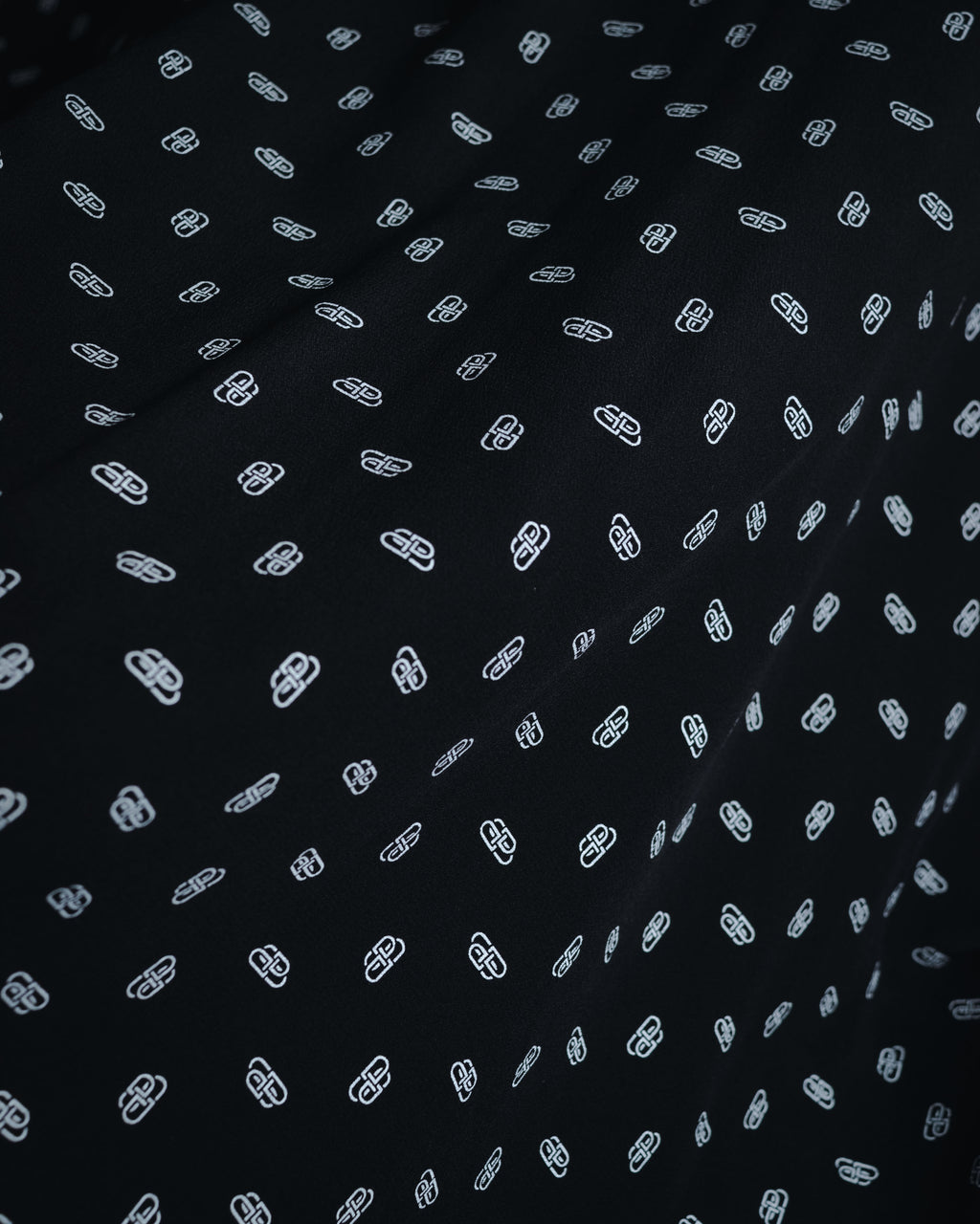 "BALENCIAGA" All-over Logo Bow-Tie Blouse