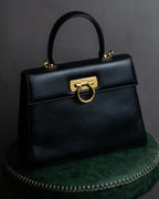 "Salvatore Ferragamo" Gancini motif leather hand bag