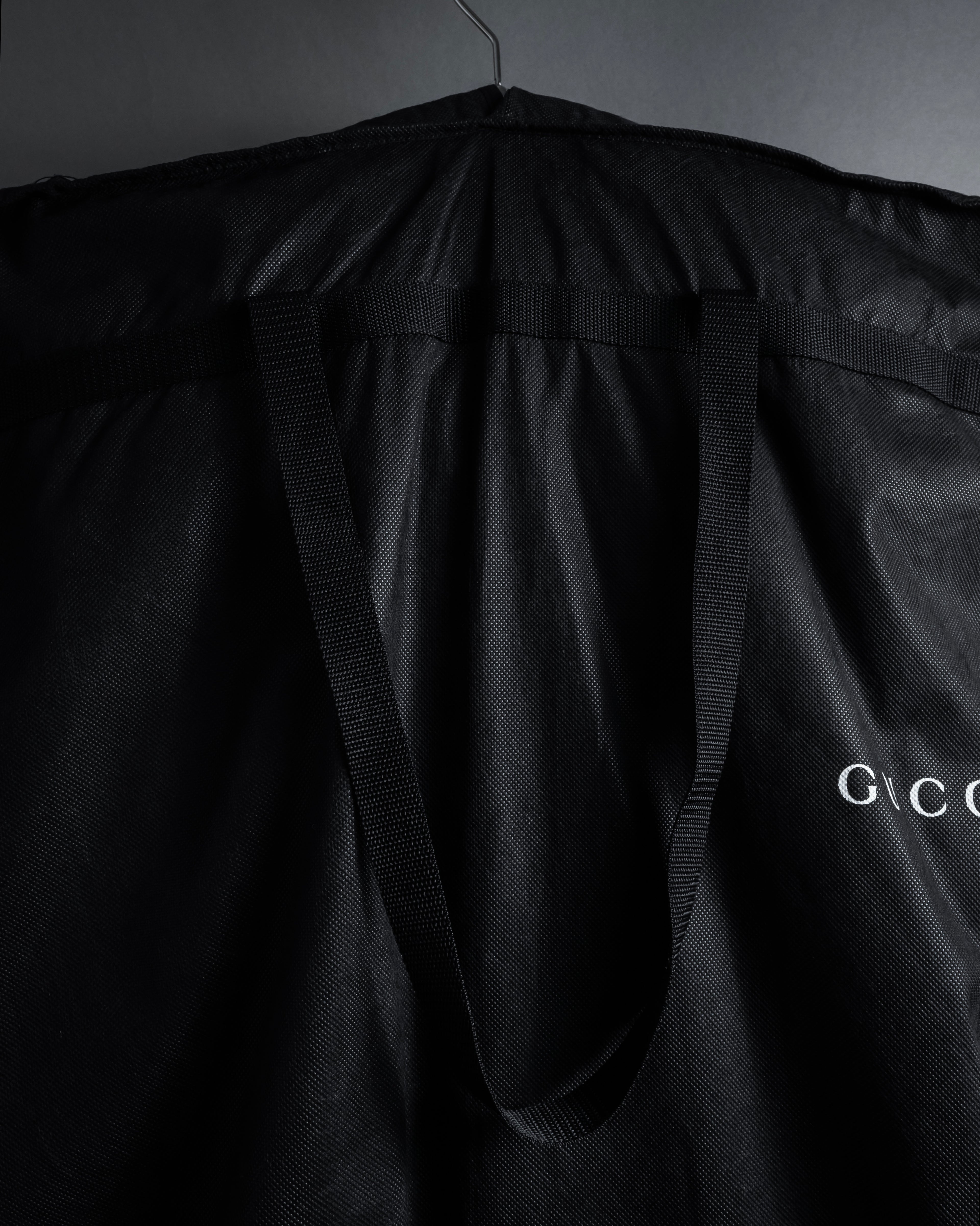 -SPECIAL- "GUCCI" 90's-00's Leather combination fur long coat