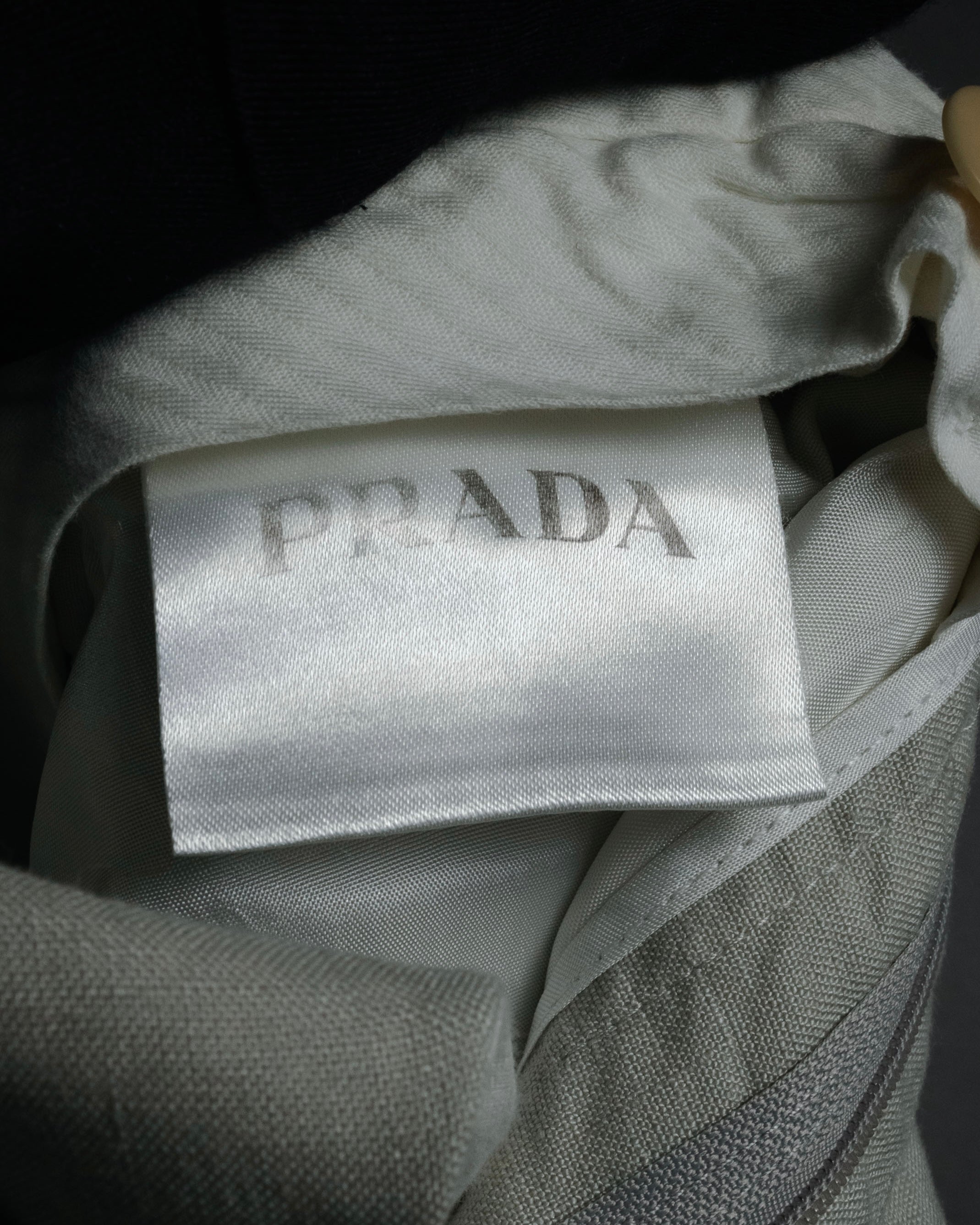 “PRADA” 10’s Linen tailored suit set