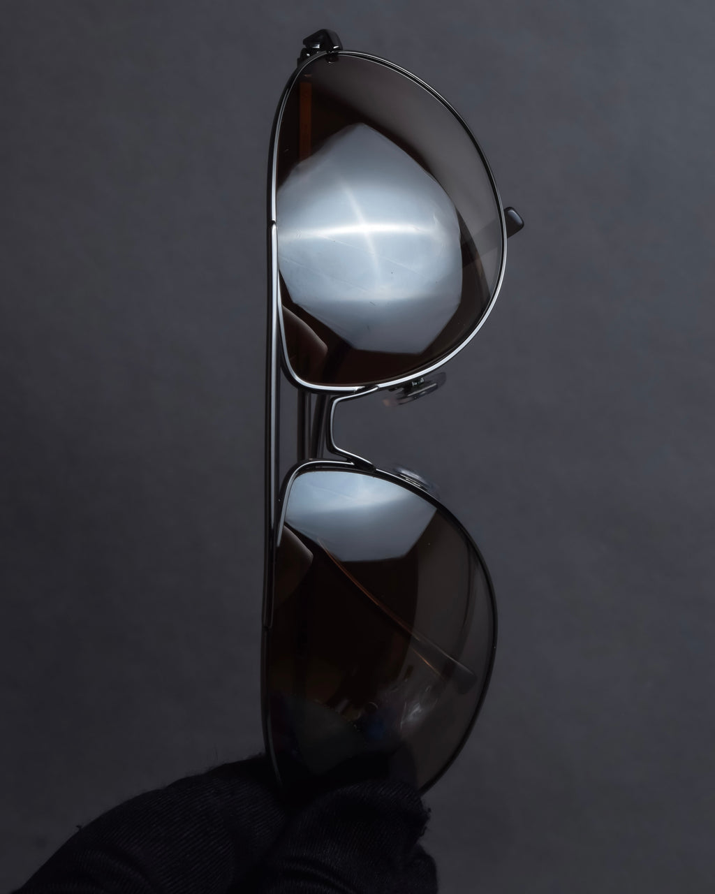 "GUCCI" Metal aviator teardrop frame sunglasses