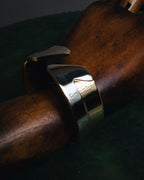 "LOEWE" 10’s Bicolor geometric open-cuff bangle