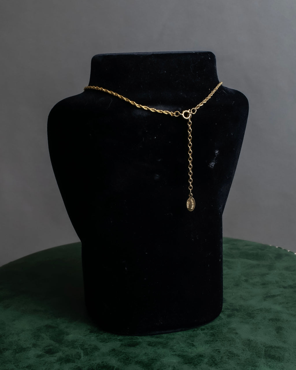 "VALENTINO" Smoky quartz teardrop design necklace