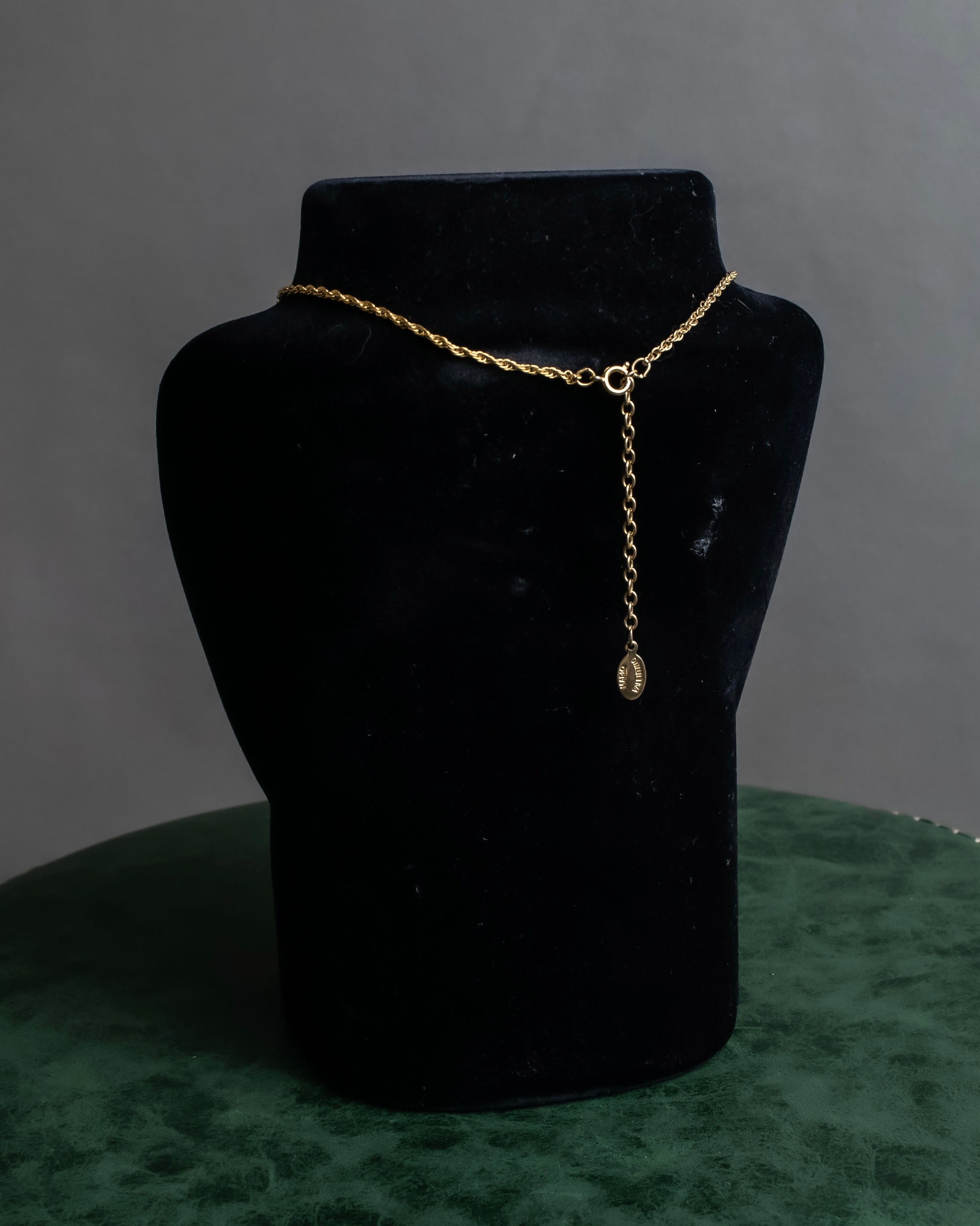 "VALENTINO" Smoky quartz teardrop design necklace