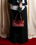 "LOEWE" Seal fur leather hand bag