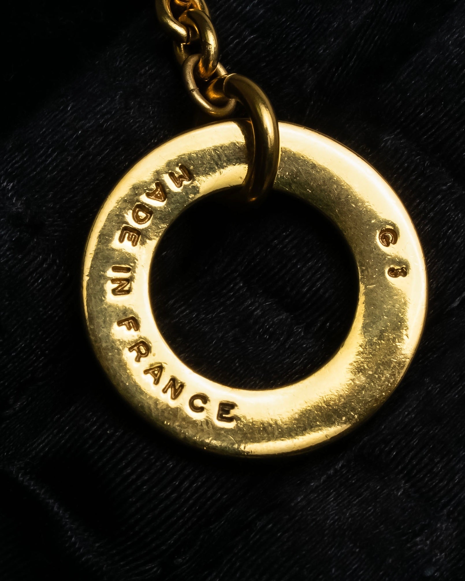 "CELINE" Moon & star top motif gold necklace