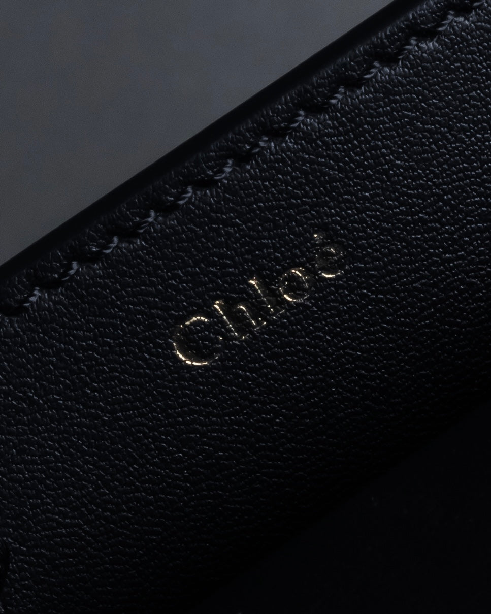 "Chloe" Georgia double flap design leather bag