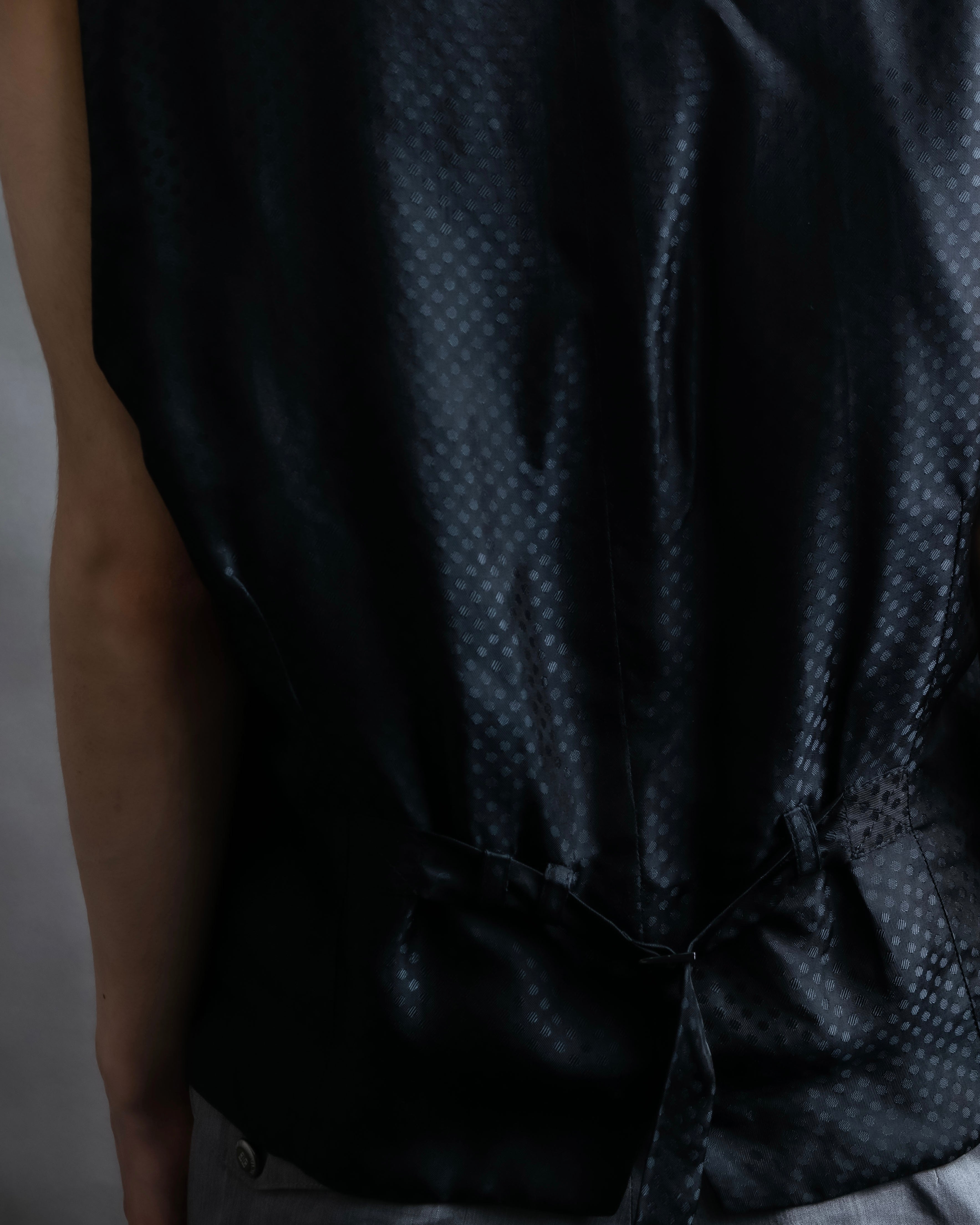 "DOLCE & GABBANA" Pattern switching peak lapel gilet