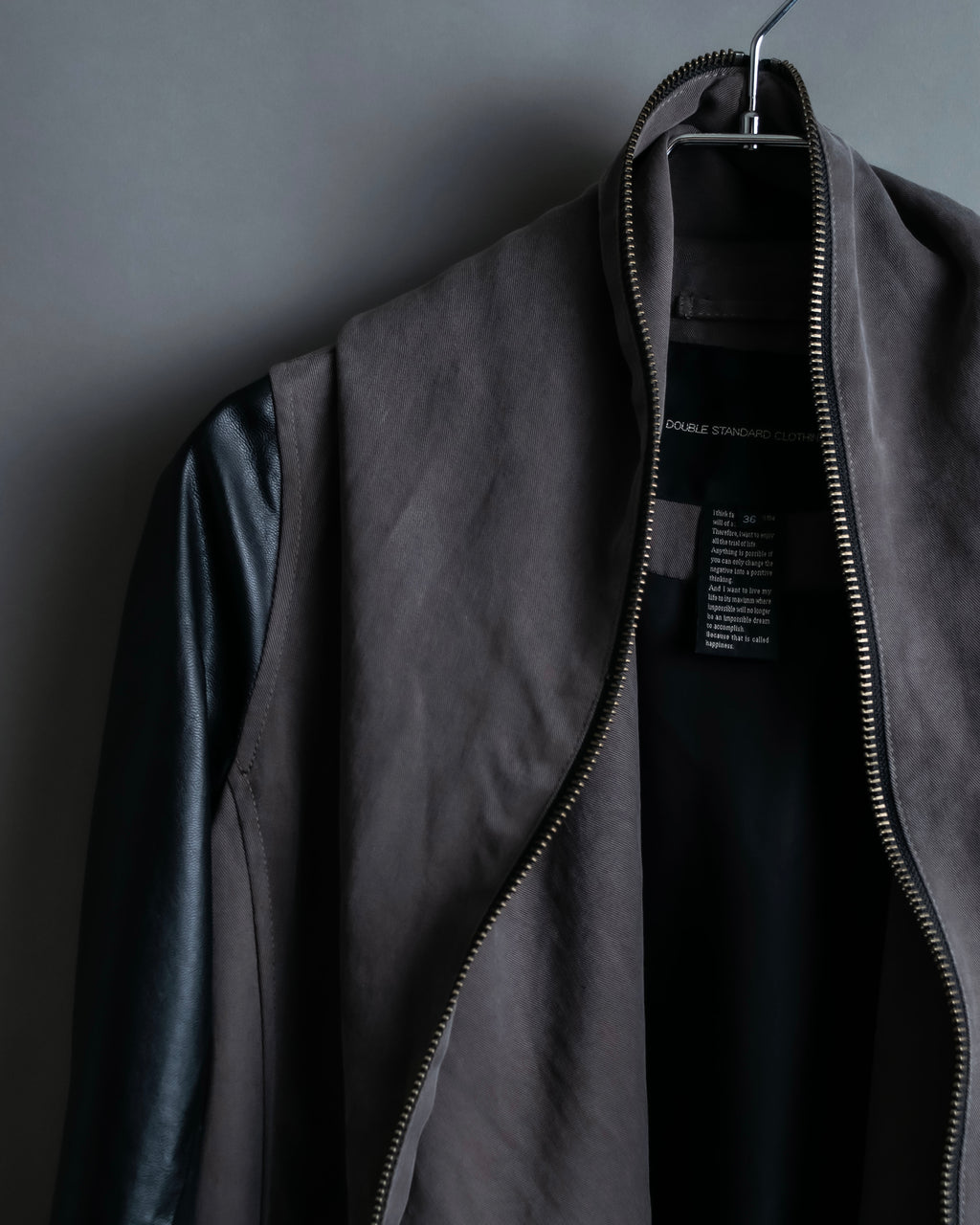 “DOUBLE STANDARD CLOTHING” Designed sleeve hooded middle coat