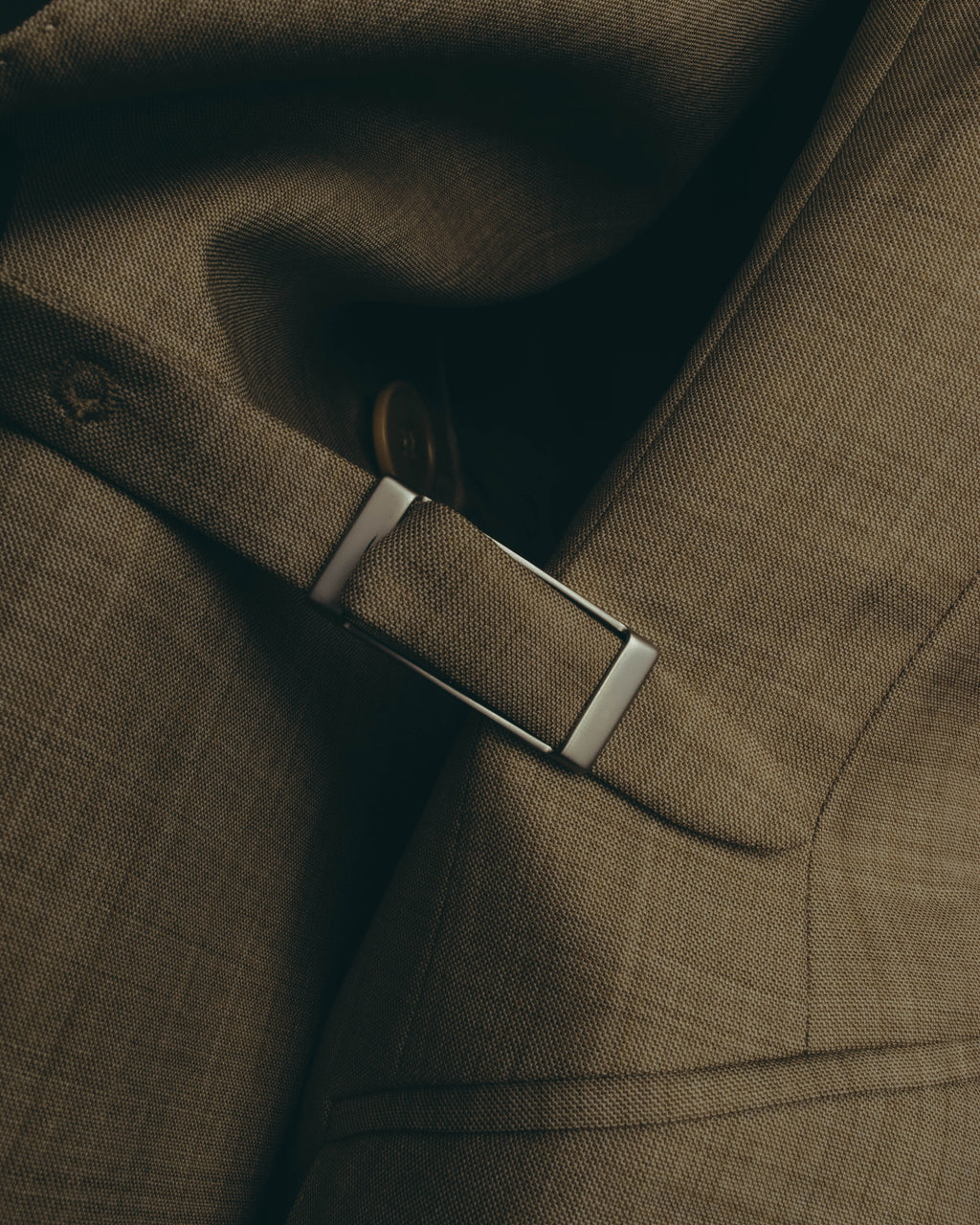 -SPECIAL- "HERMÈS" 90's-00's Wool silk tailored asymmetrical setup suit