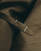 -SPECIAL- "HERMÈS" 90's-00's Wool silk tailored asymmetrical setup suit