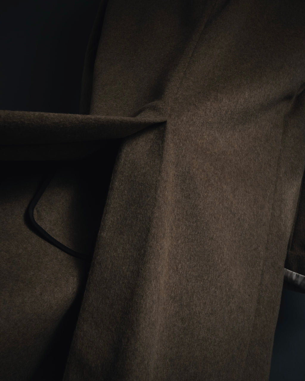 "PRADA" 90’s-00’s embellished fur-collar stretch tech coat