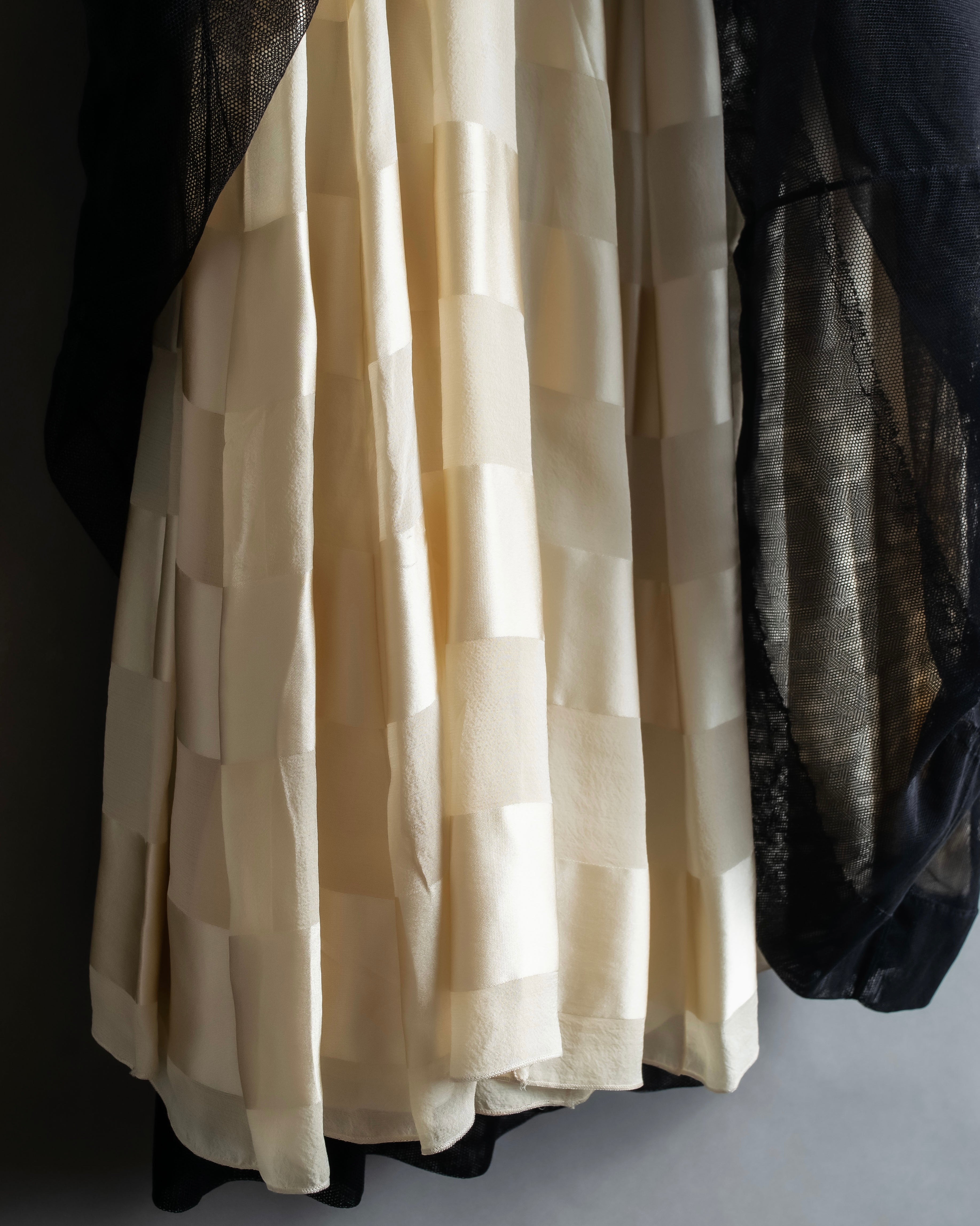 "LOUIS VUITTON" Tulle docking gather mid length skirt