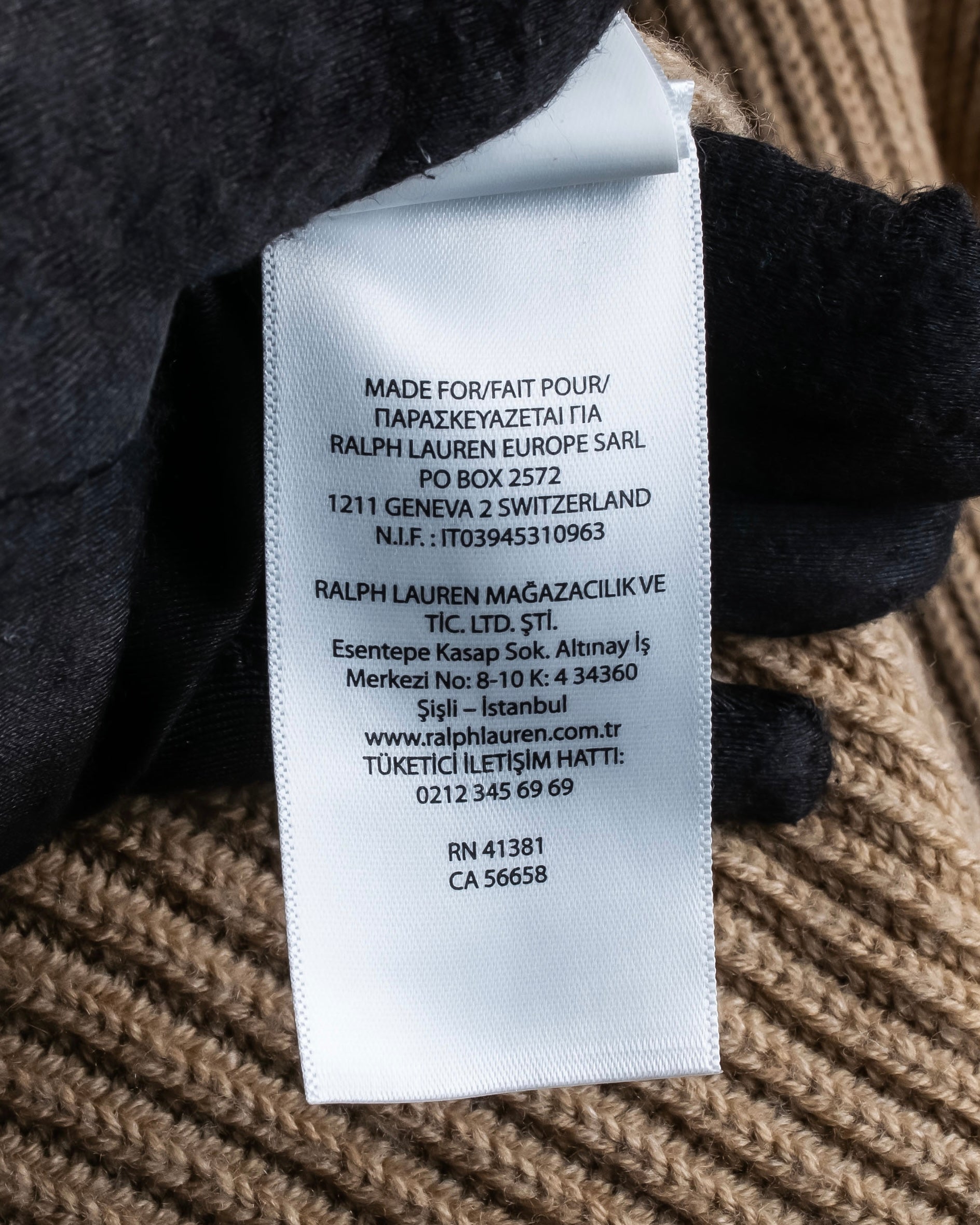 "POLO Ralph Lauren" Buckle closure design ribbed cardigan