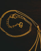 “Christian Dior” 00’s Dior heart charm tassel necklace