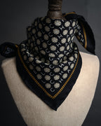 “CHANEL” 90’s-00’s Camellia logo silk scarf