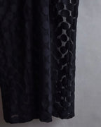 "JEAN PAUL GAULTIER MAILLE FEMME" Layered dot illusion mesh dress