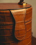 "CELINE" 80's-90's Structured cylindrical bucket bag