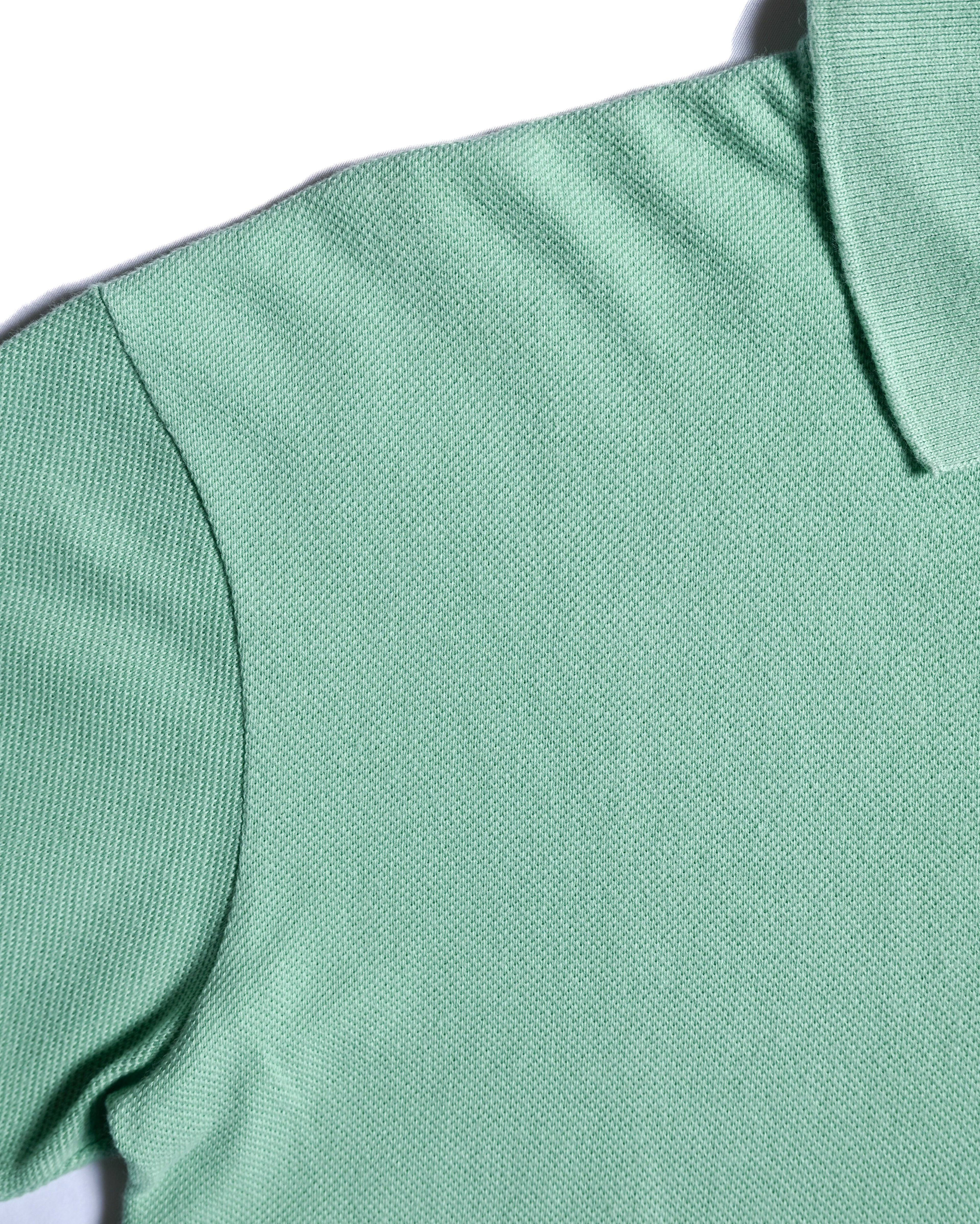 CÉLINE/ Logo Emblem Polo Shirt Mint Green