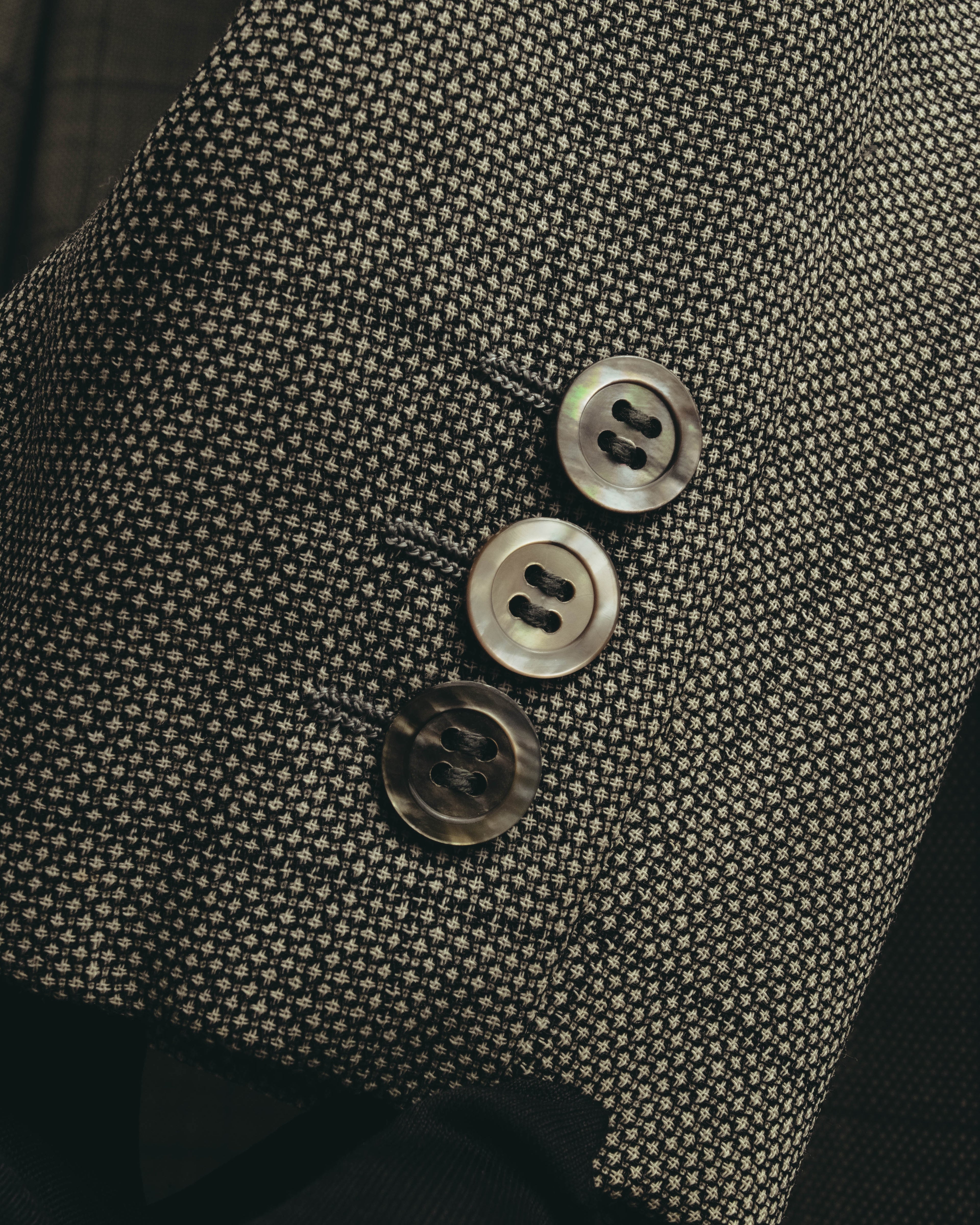 "Pierre Balmain" 80's-90's Windowpane check wool blazer
