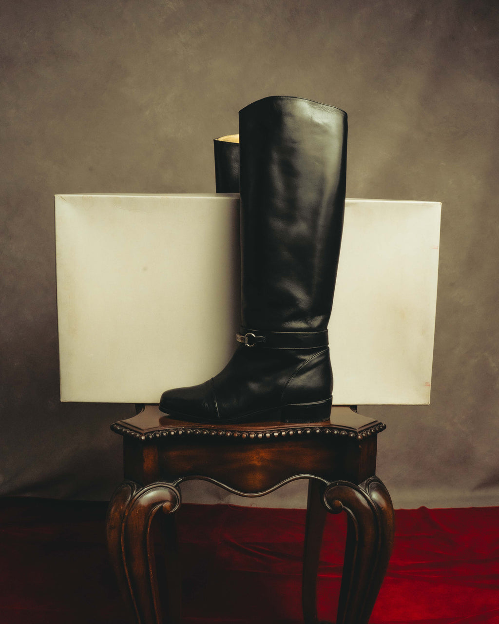 "Yves Saint Laurent" 90's Logo hardware knee-high boots