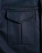 Ami alexandre mattiussi/ Work Detailed 4 Pockets Fly Front Jacket  Navy