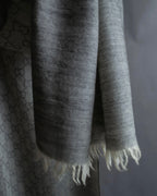 "GUCCI" GGpattern silk blend fringe stole