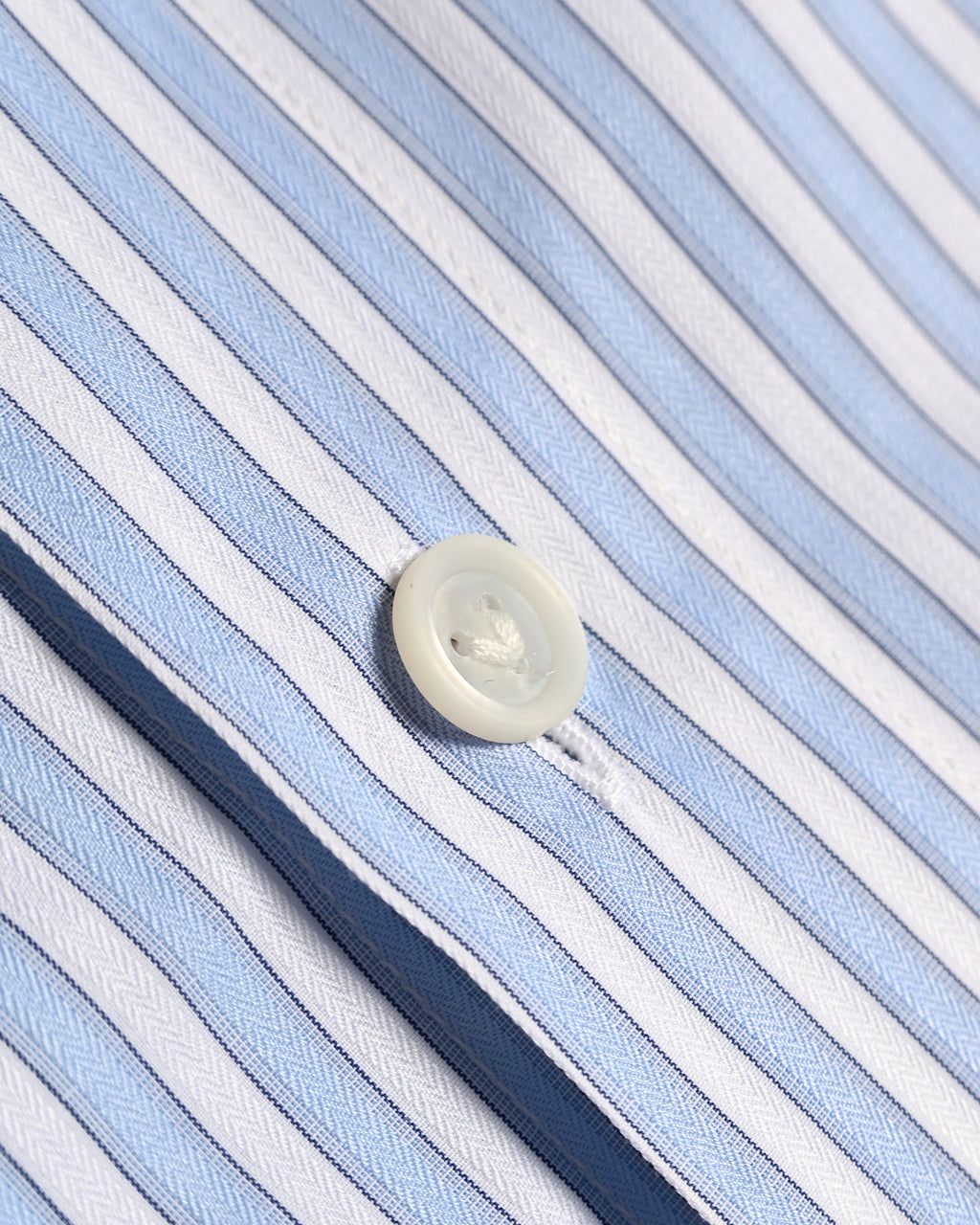 BOTTEGA VENETA/  Cotton Stripe Dress Shirt Blue