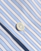 BOTTEGA VENETA/  Cotton Stripe Dress Shirt Blue