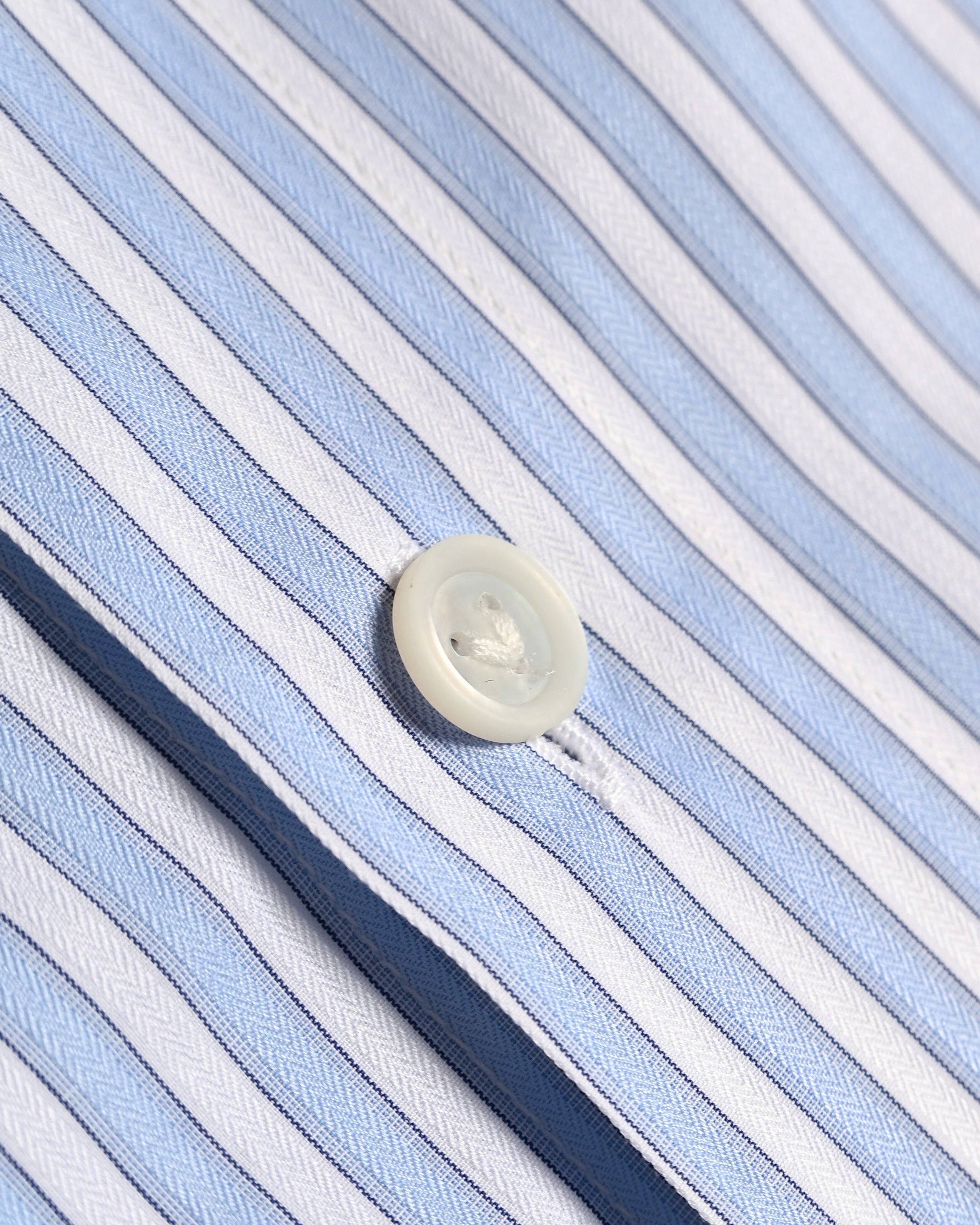 BOTTEGA VENETA/  Cotton Stripe Dress Shirt Blue