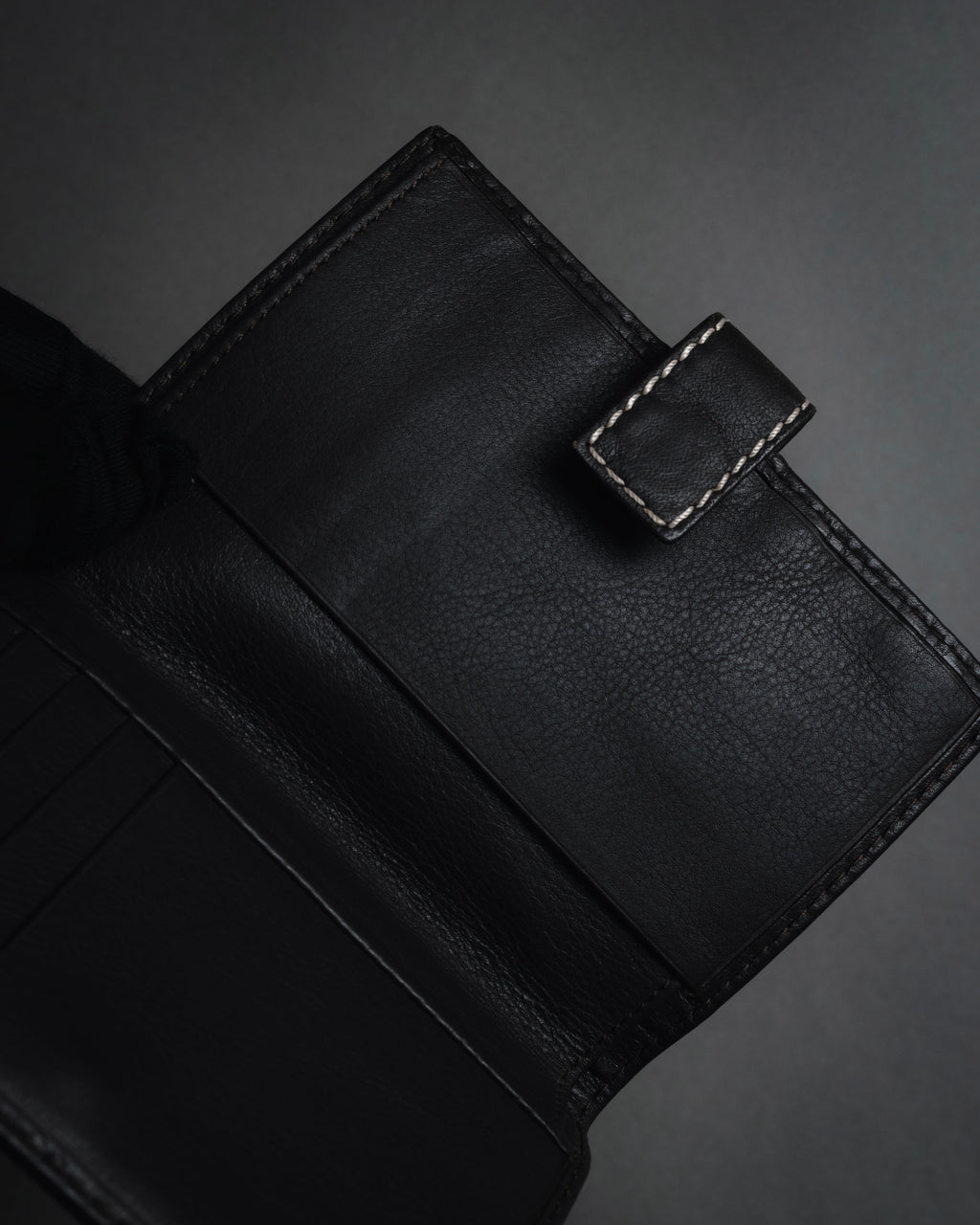 "LOEWE" Anagram-embossed suede bi-fold wallet