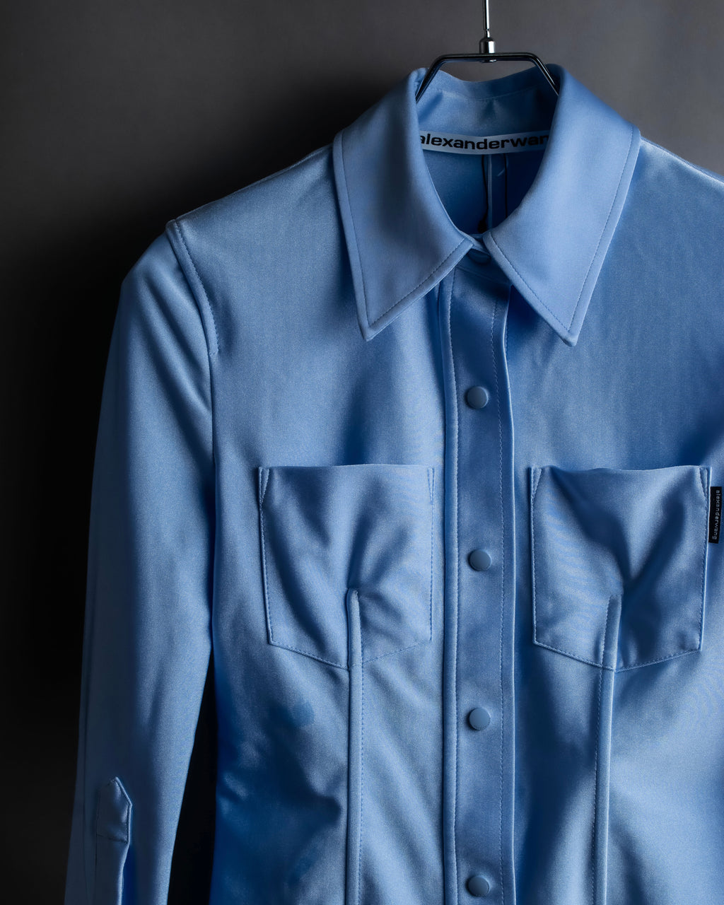 "ALEXANDER WANG" Three-dimensional cut design light blue shirt